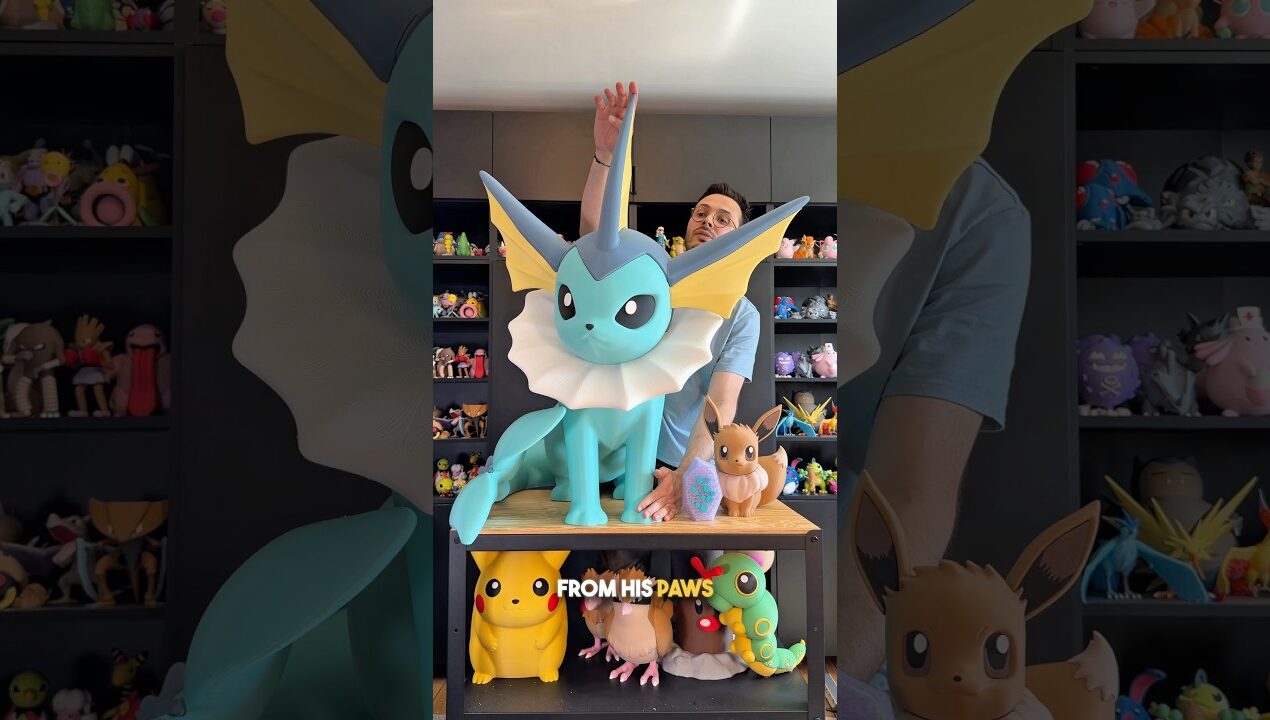 Aquali est trop beau 😱💙 #3dprintable #pokemon #3dprinting #impression3d #gaming #diy #evoli