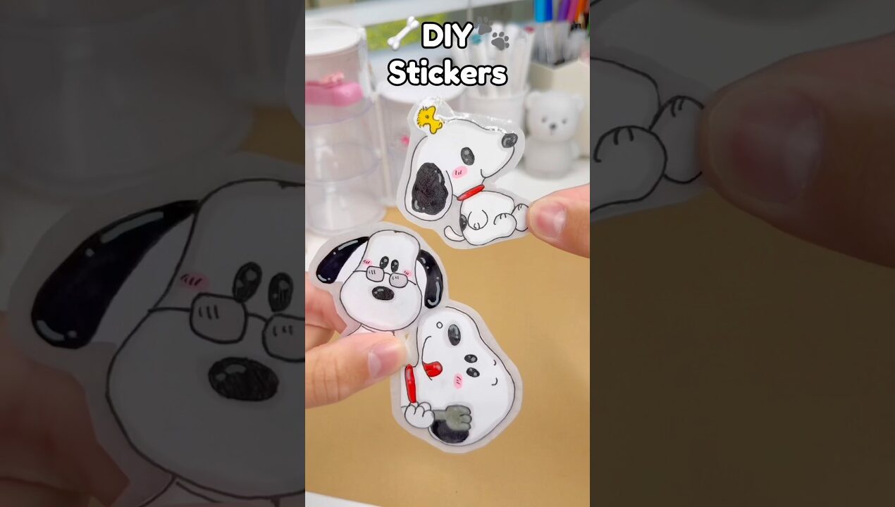 🐾DIY Cute Stickers🦴!? #papercraft #cutecrafts #diycrafts #diy #crafts