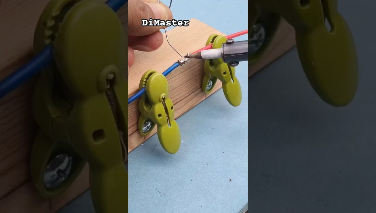 Приспособа для пайки проводов. #diy