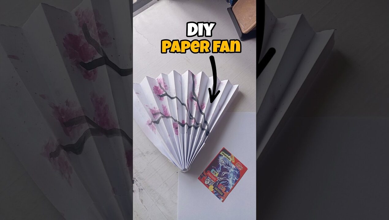 DIY Paper Fan That ACTUALLY🔥 #shorts @TheMakezy