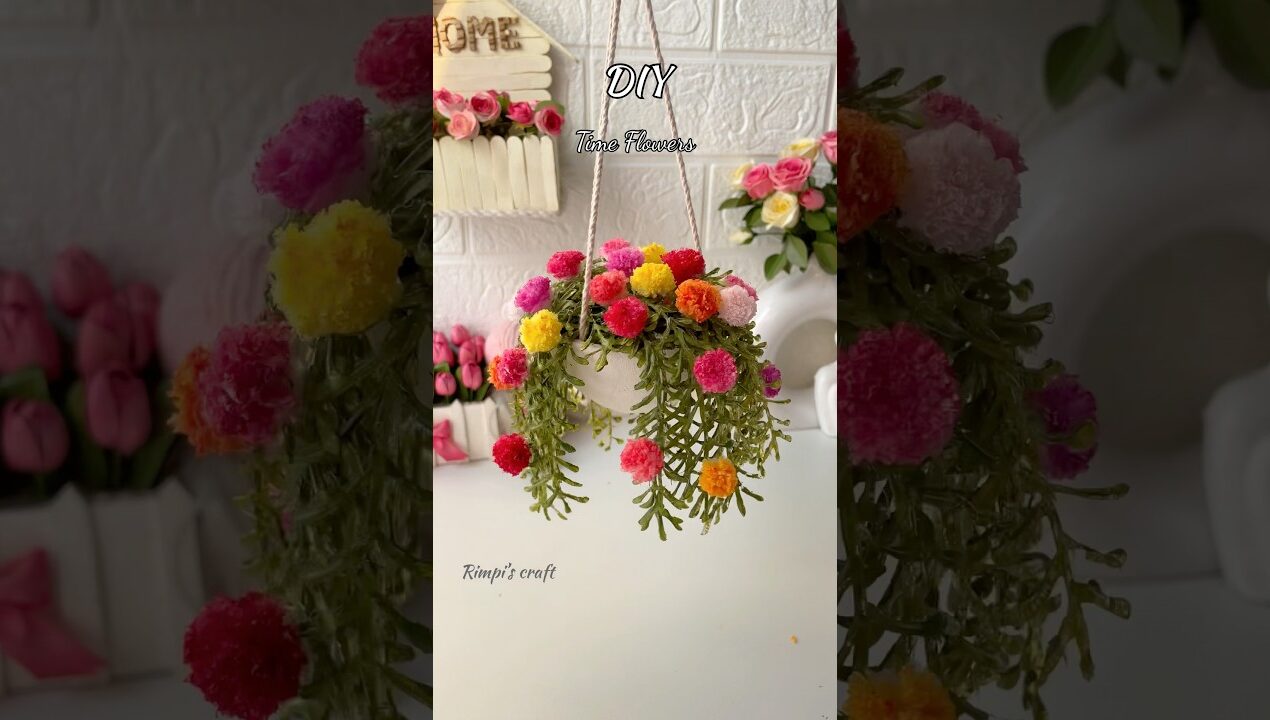 DIY Time Flowers #sorts #viralshort #viralvideo #flowers #handmade #diy #craft #homedecor #aesthetic
