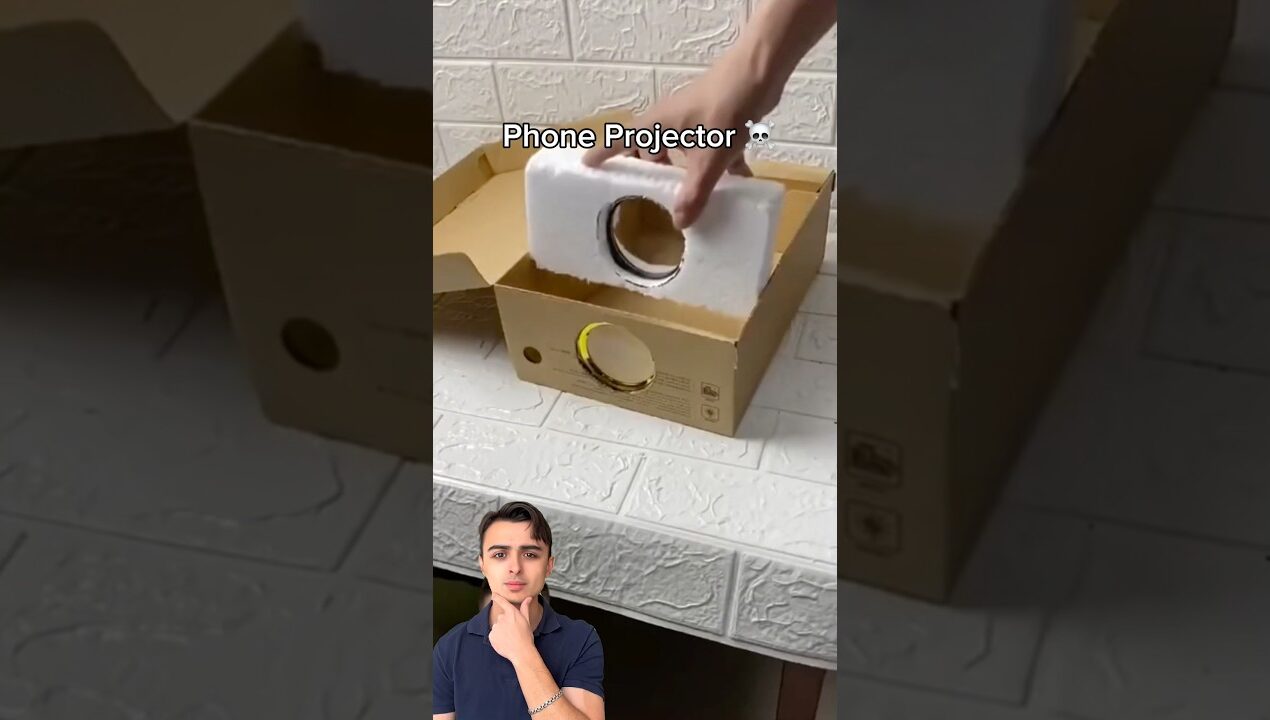 DIY Phone Projector Hack! 🤯🍿 #shorts #lifehacks #diy #experiment