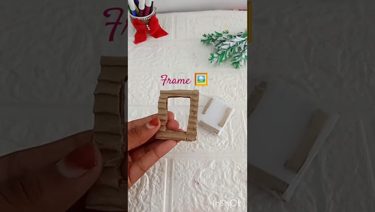 diy cute mini photo frame 🪟#diy #viral #craft #trend #shorts #shortvideo #short #craft #trending