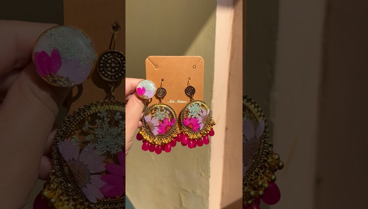 Resin Jhumka | Resin Earing |  +923337623421 #resinjewelry #resinearrings #jhumka #resinjhumka #diy