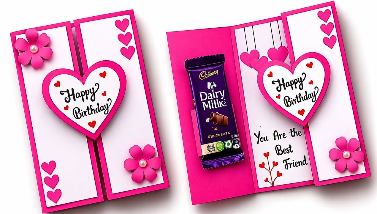 DIY Birthday Card with Chocolate Surprise 🍫 | Easy Handmade Gift Idea
