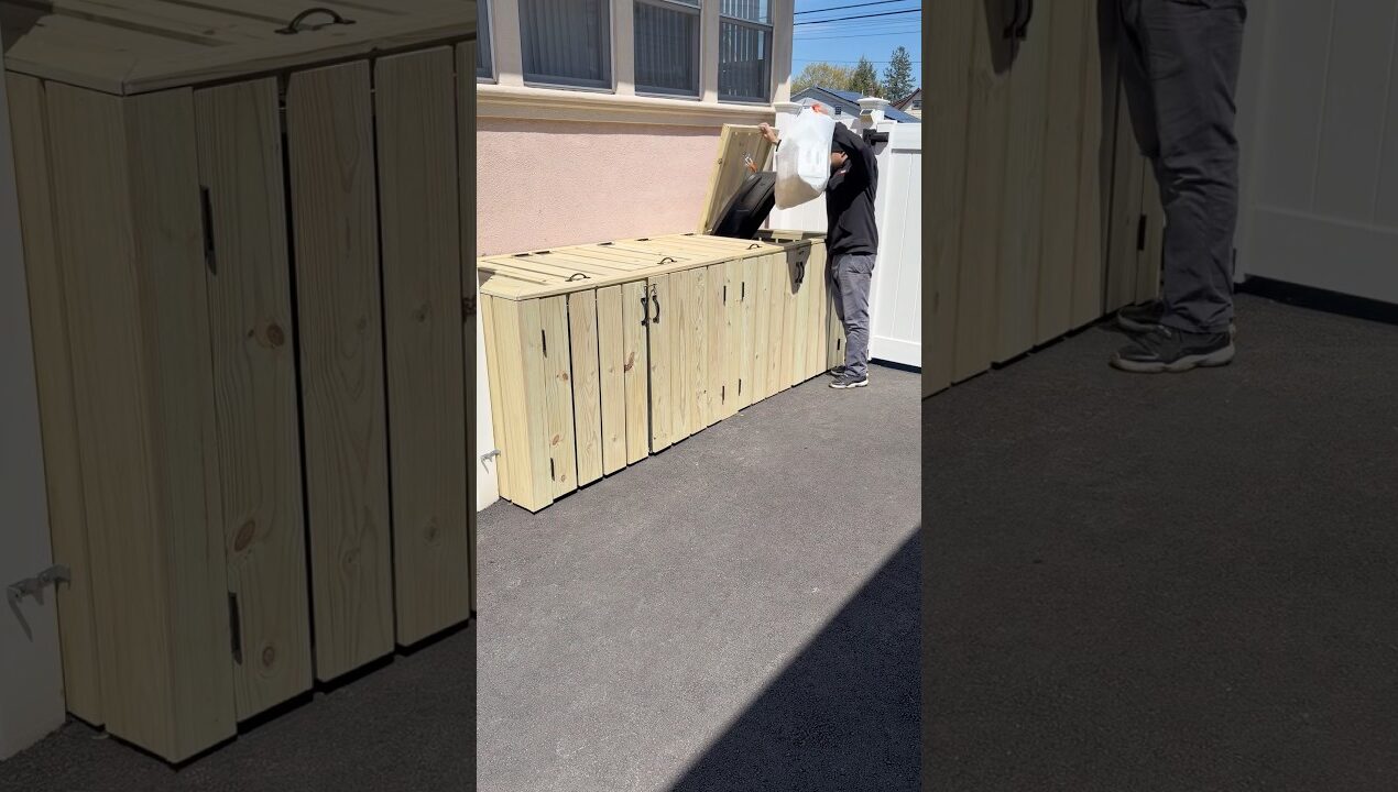 DIY trash can storage boxes #diy #process #trashcans