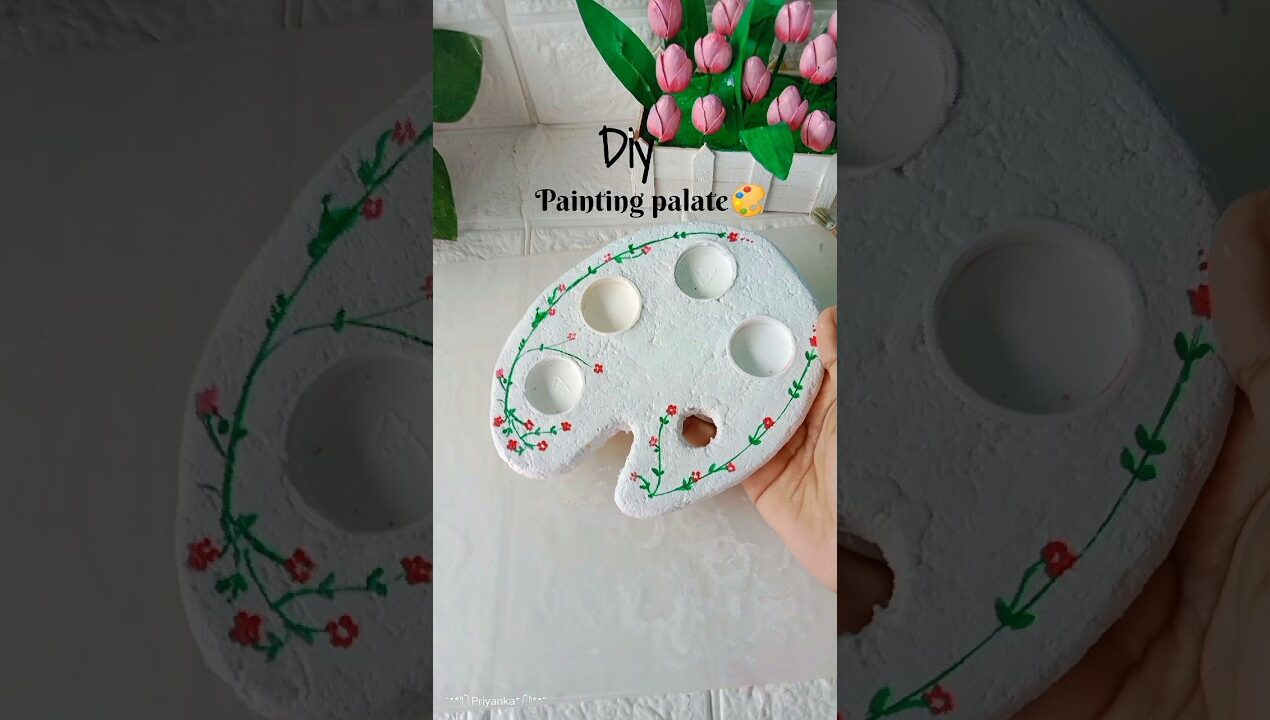 DIY painting palette 🎨 #shorts #viralvideo #shortsfeed #youtubeshorts #diy #painting #minivlog #clay