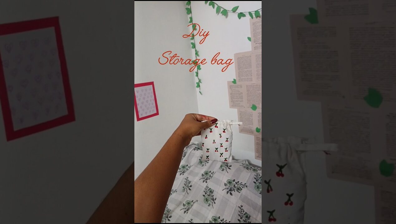 Diy storage bag ✨#diy #craft #storagebag #cutecraft #shorts #viral