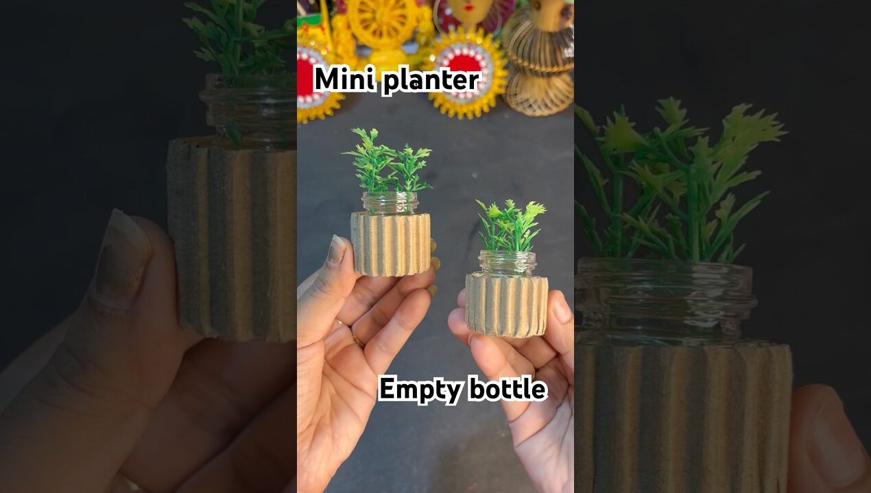 Empty acrylic pant bottle reuse ideas #diy #trending #ytshorts #handmadeplanter #shorts
