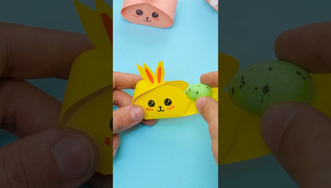 DIY Cute Easter Craft for Mini Eggs! 🥚✨🐰 Paper Crafts for Kids #art #drawing