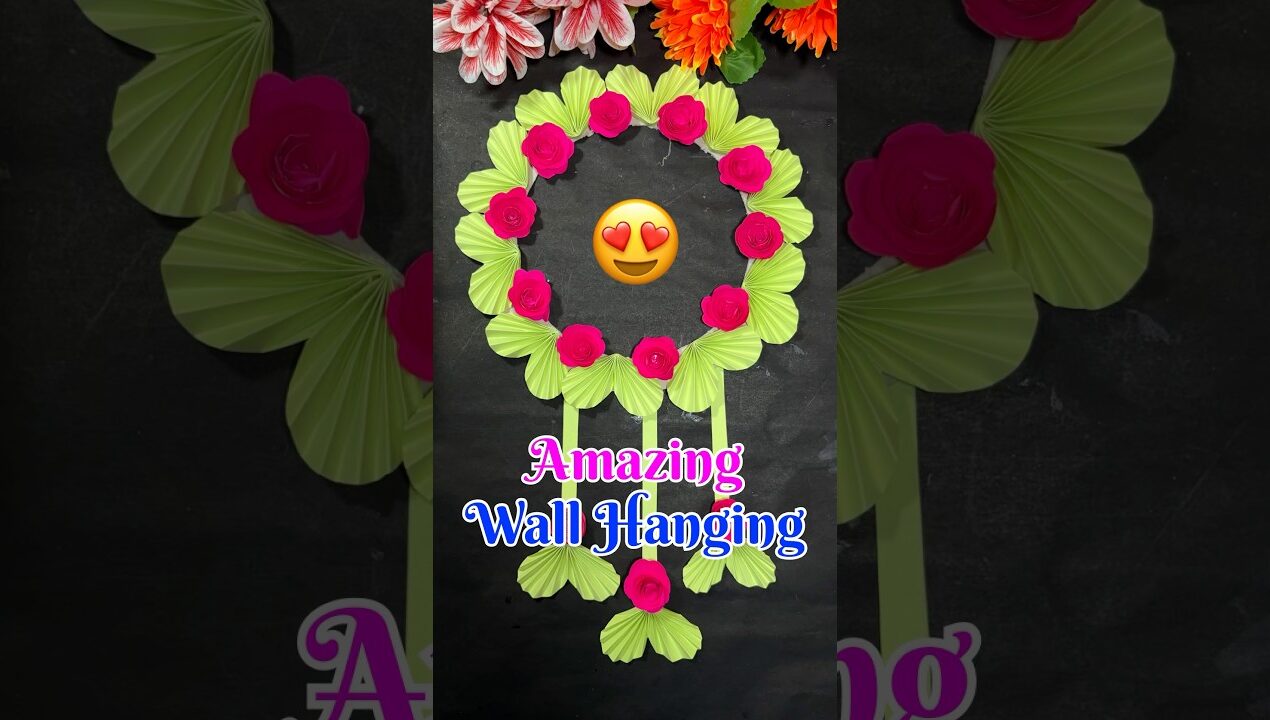 Amazing Paper Wall Hanging #shorts #youtubeshorts #viralshorts #wallhanging #homedecor #papercraft