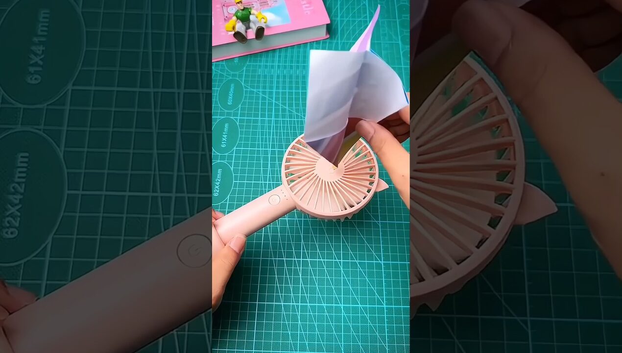 Amazing Paper Trick with Fan 😲 Easy Paper Craft Hack ✈️ #shorts #origami