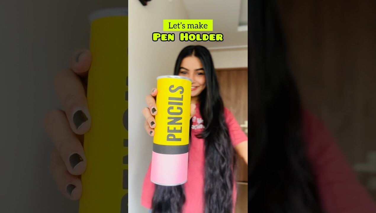 DIY Pencil Holder 😱 #crafteraditi #diy #shorts #papercraft #penholder #handmade @CrafterAditi