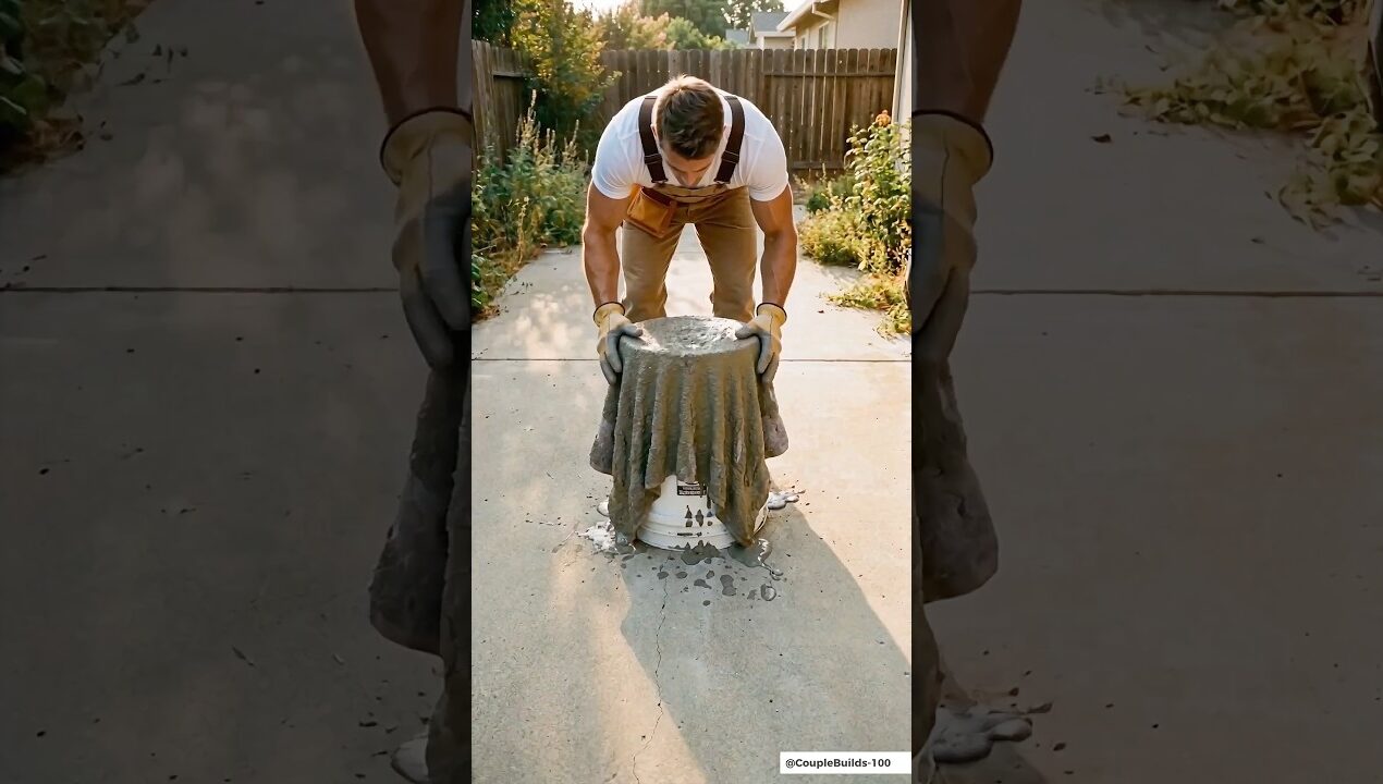 DIY Cement Towel Planter!🪴✨