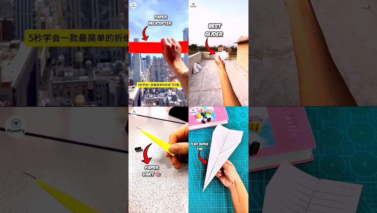 How to Make 4 Easy Paper Crafts | Simple DIY Ideas #shortsfeed #shorts #trending