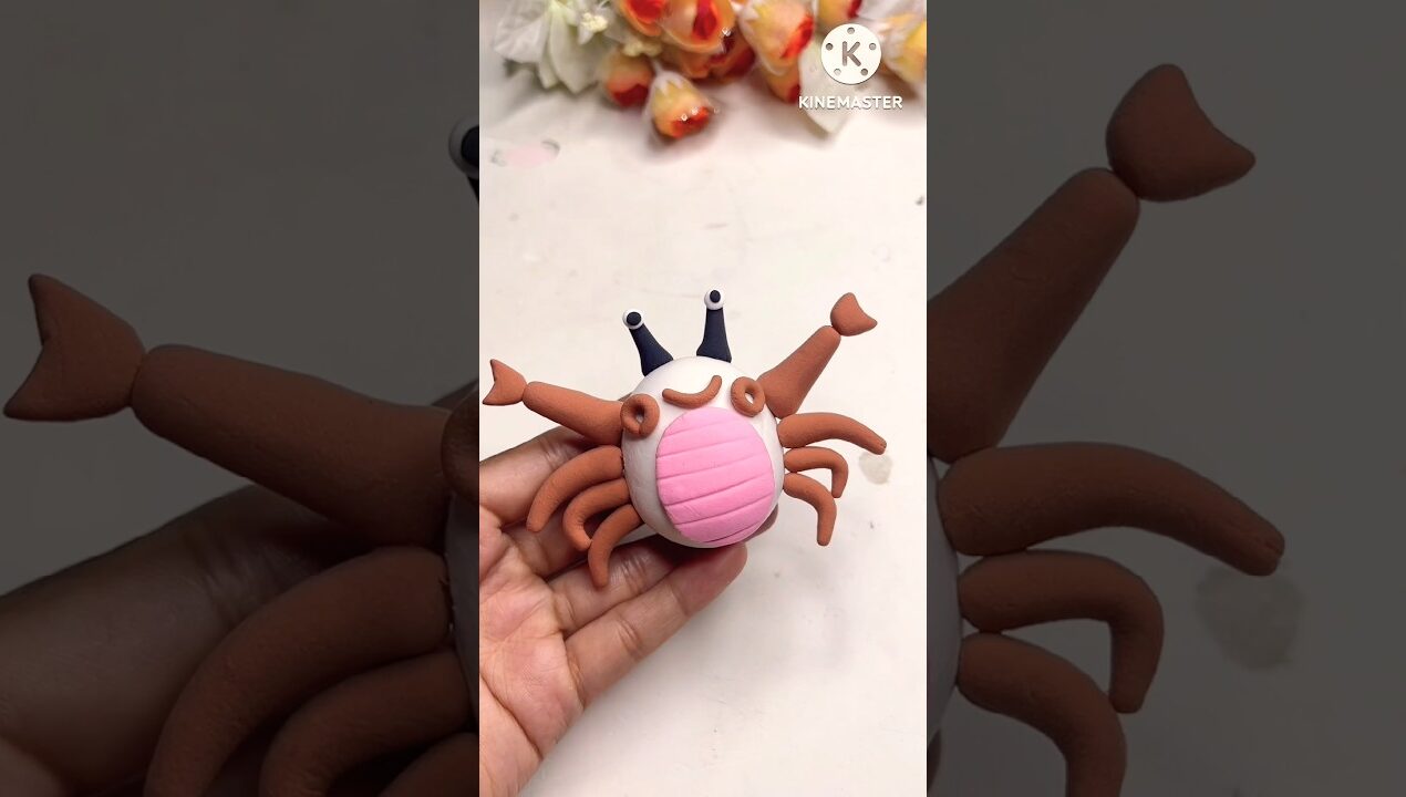 DIY idea 💡 সুপার ক্লে দিয়ে কাকড়া বানানো 🐣#trending #clay #craft #diy #music #toys