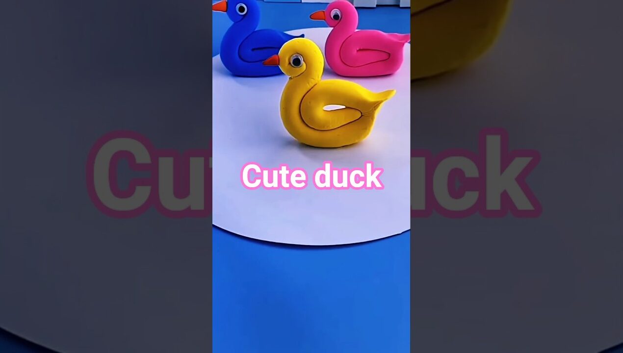 DIY idea 💞 How to make easily duck🦆 with Super clay #trend​​ #clay​​ #music​​ #funny​​ #clay​​