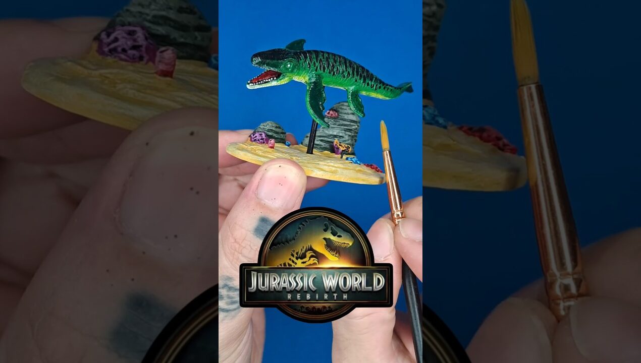 MOSASAURUS de JURASSIC WORLD REBIRTH #dinosaur #toys #diy #handmade #jurassicworld #diorama
