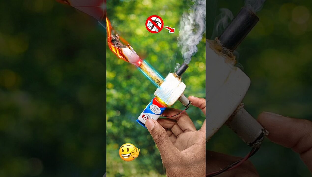 DIY Mosquito Killer Fog Machine with DC Motor #experiment #diy