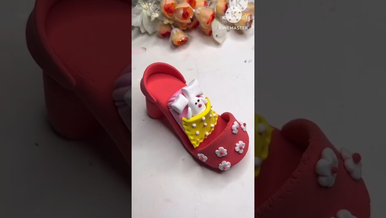 DIY idea 💞 Super clay diye juta banailam #trend #shots #painting #clay