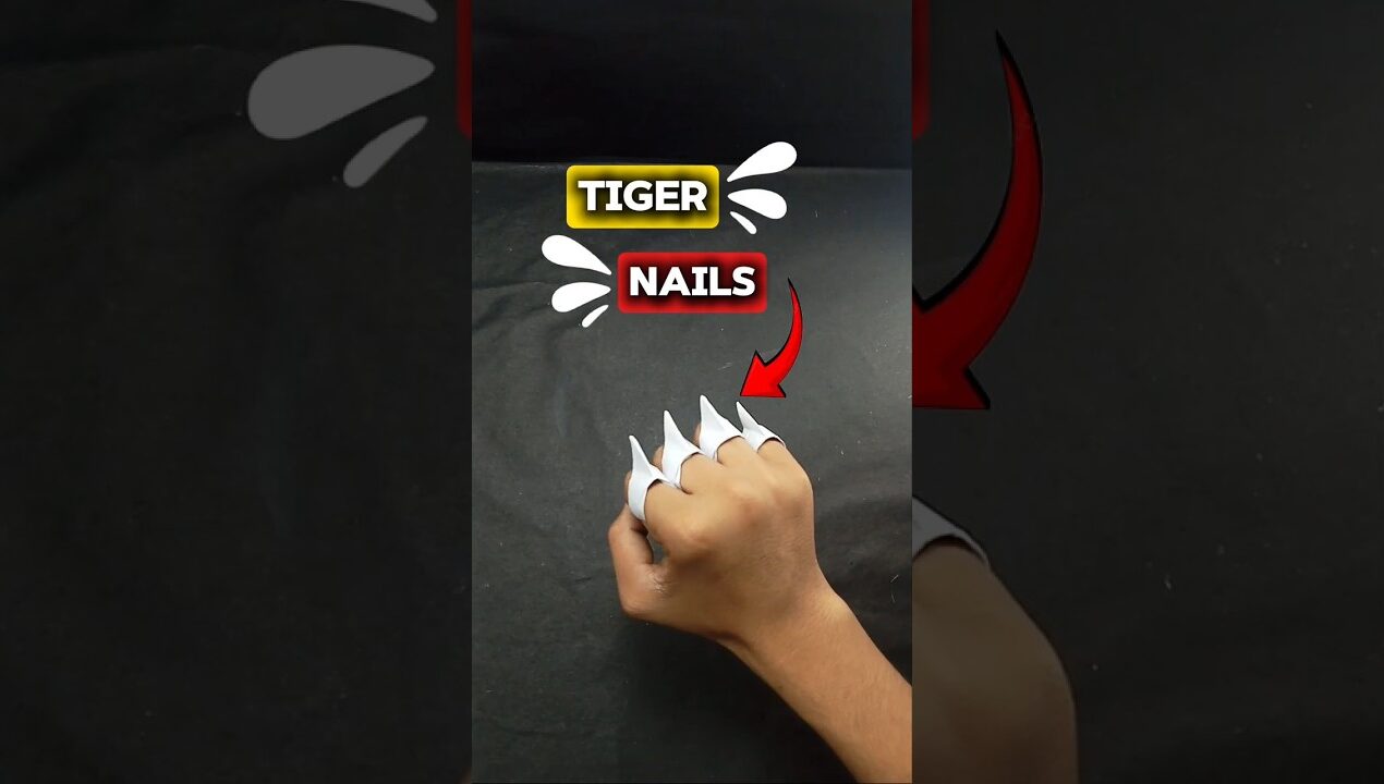 Tiger Nails 🐯 Paper Craft | DIY Sharp Claws