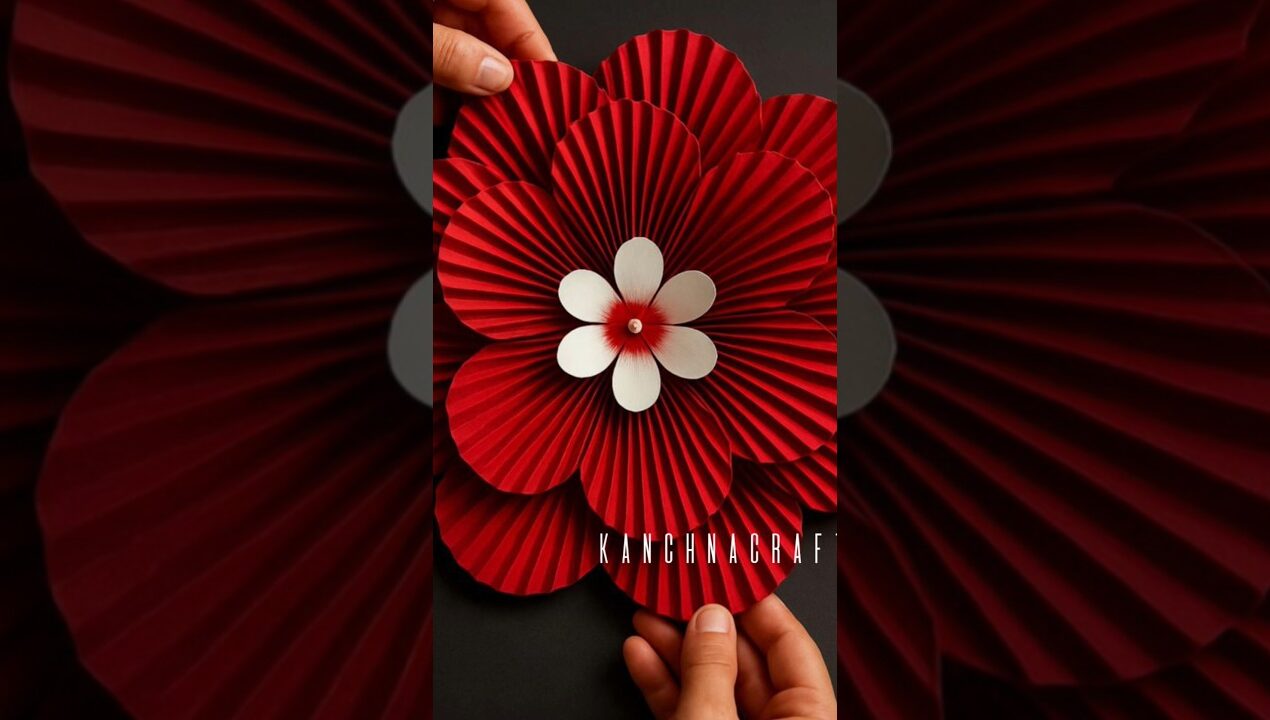 Quickly & Easy paper FlowerwallHanging diy craft //#shortsfeed #viralshorts #paperwallcraft  #shorts