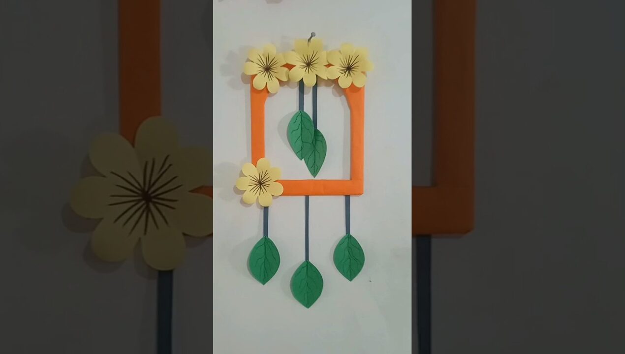 Easy And Beautiful Home Decor Craft Idea, Paper Craft Idea #wallhanging #shortsfeed #ytshorts