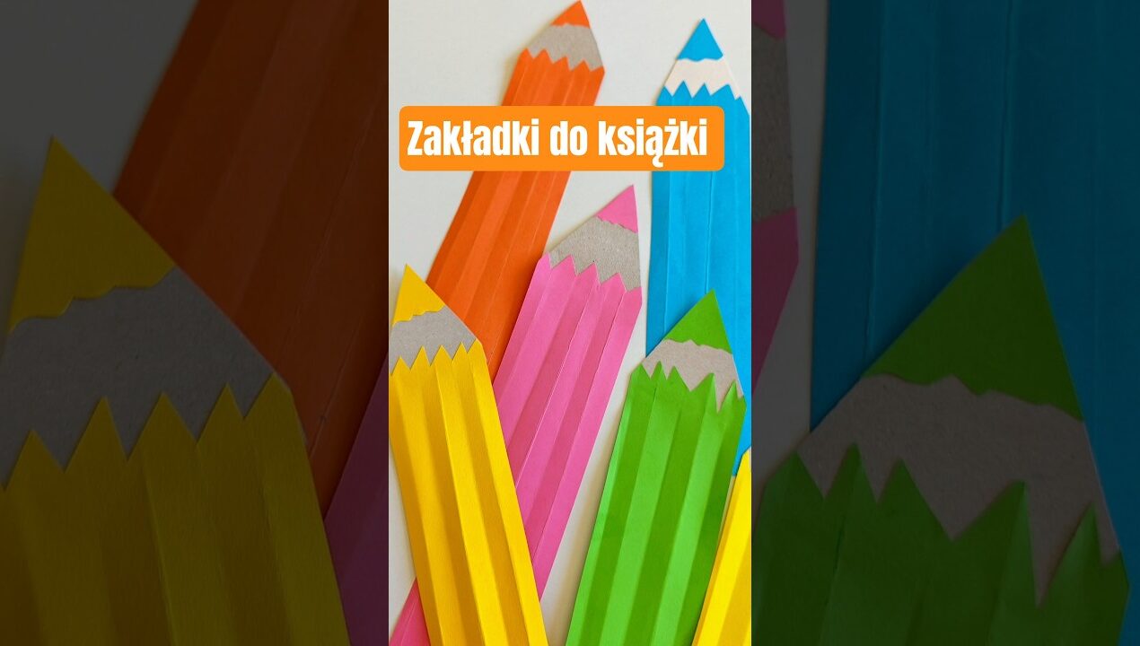 Zakładki do książki w kształcie kolorowych kredek #diy #zabawazdzieckiem #praceplastyczne
