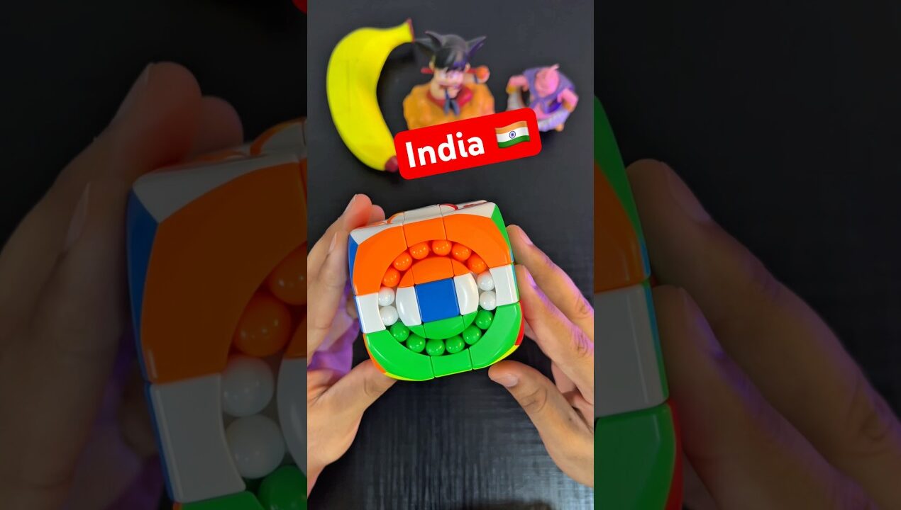 DIY Indian Flag on Bead Cube 🇮🇳