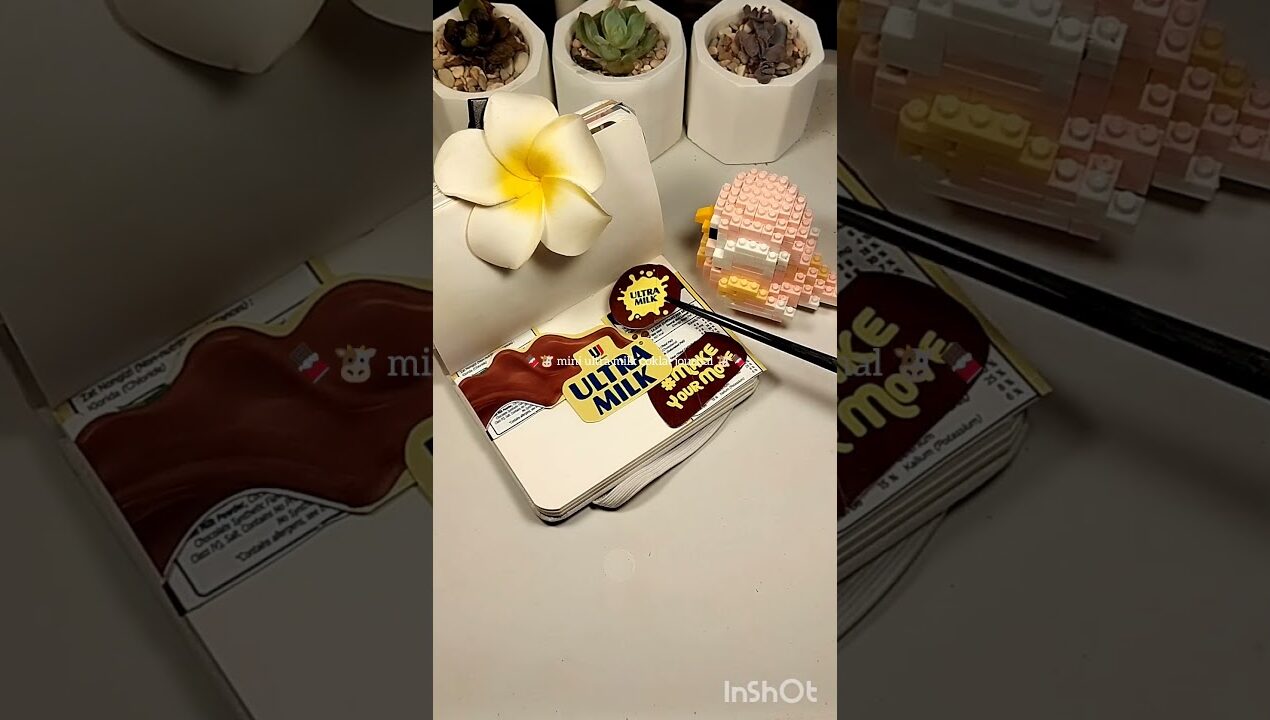 mini ultra milk coklat journal 🐮🍫 #art #diy #craft #asmr #journal