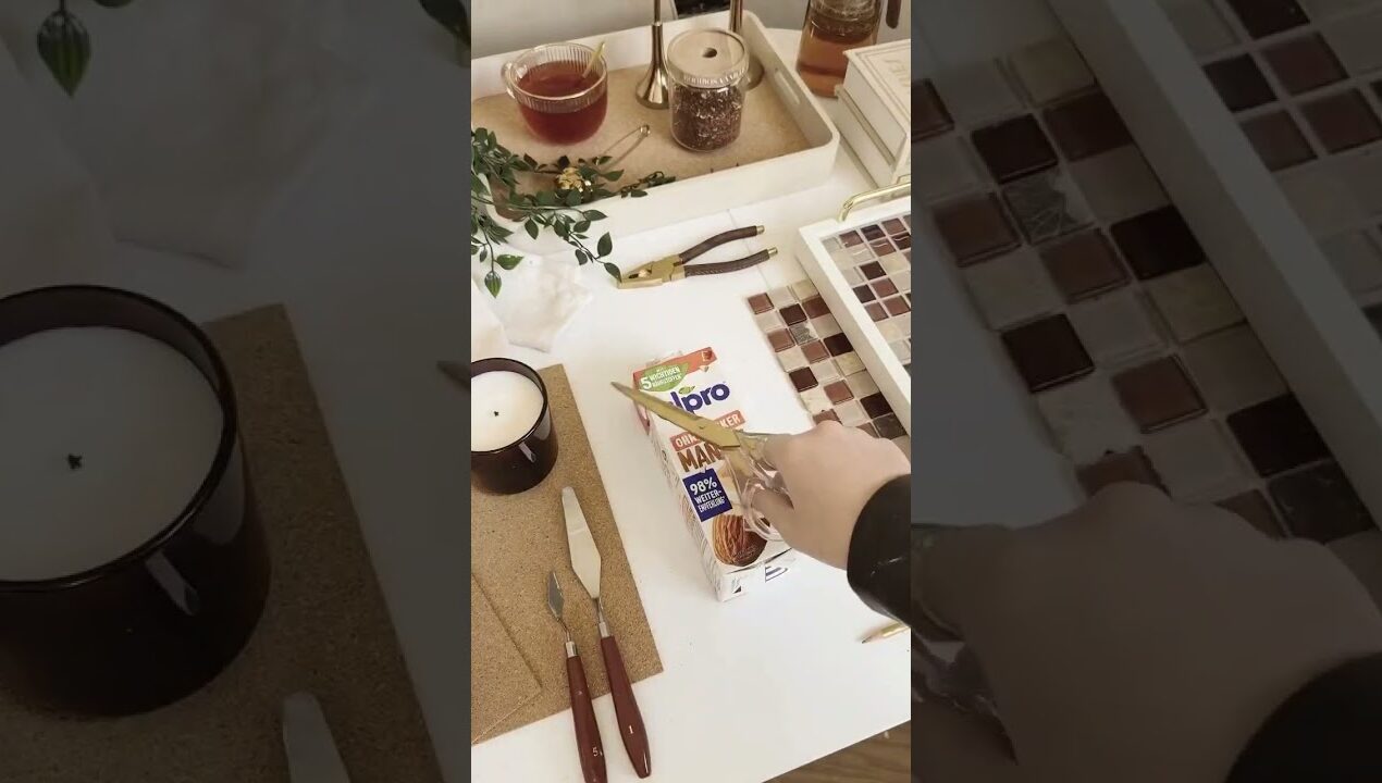 3 DIYs mit Mosaik Fliesen ✨– welches ist dein Favorit: Tablett, Untersetzer oder Vase?😍 #diy #dekoi