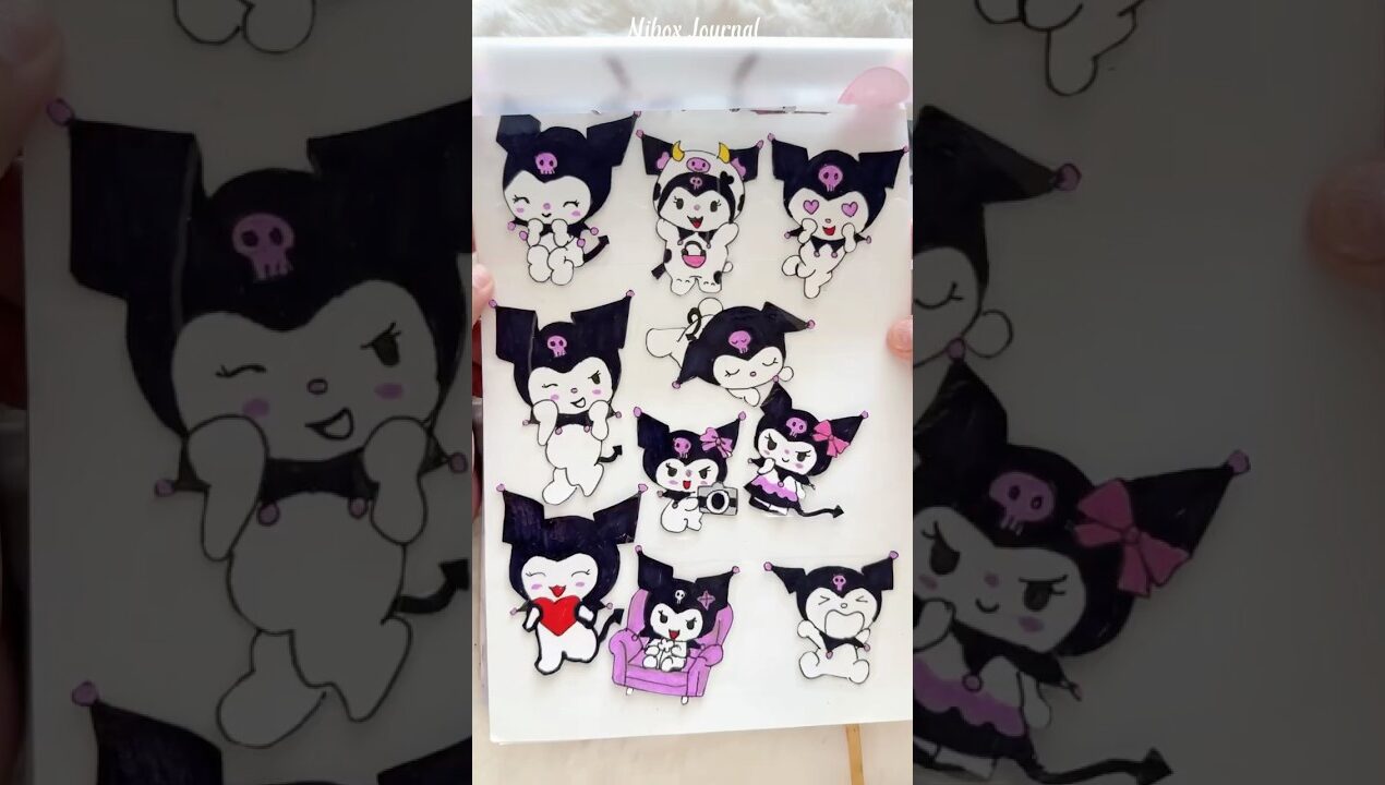 Kuromi journal Diy idea🔥💜 #malayalam #diy #craft #sticker #journal #art #ideas
