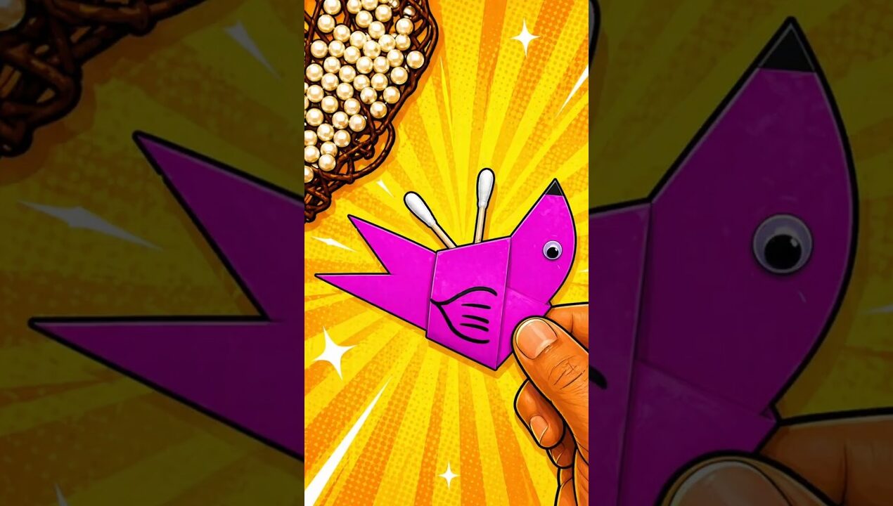 Paper sheet Bird easy craft ideas for kids #shorts #birds #craft #easycrafts #kids #viral #diy #art