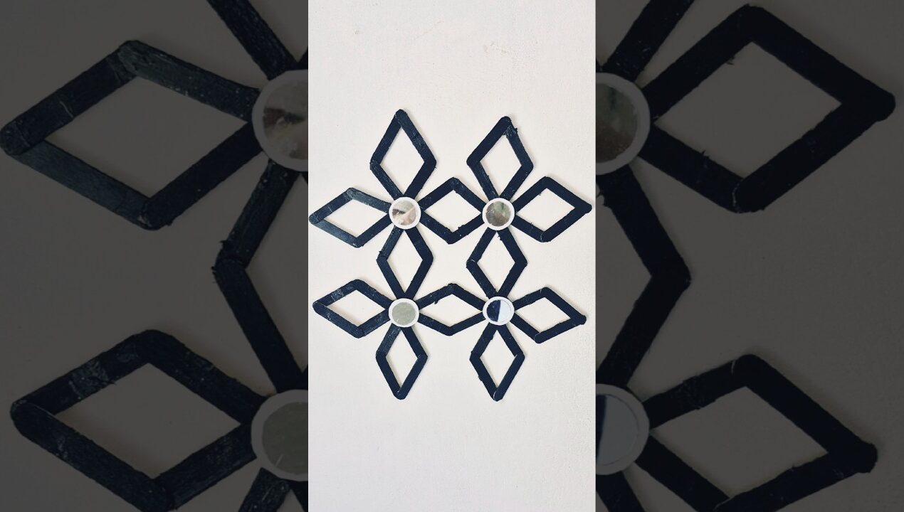 Beautiful wall decoration ideas |Ice-cream stick craft| Aesthetic room decoration ideas #DIY #crafts