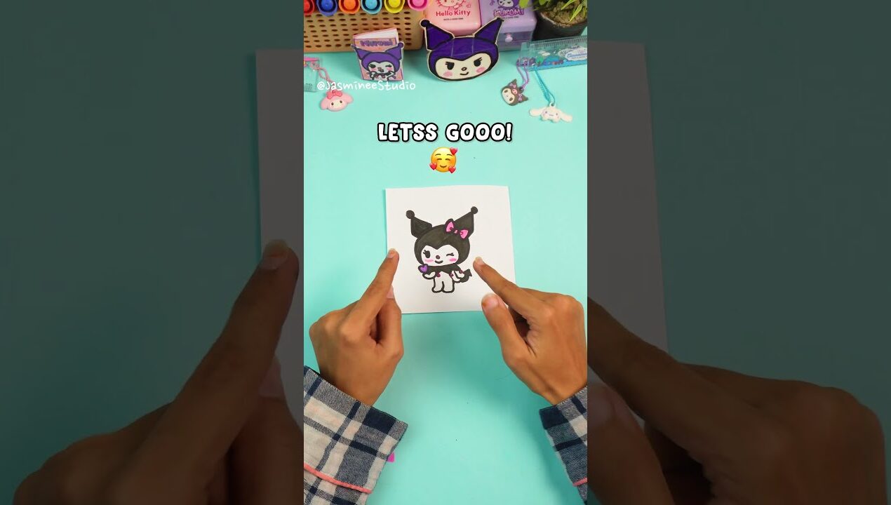 I made DIY SANRIO Sticker🙀💜 How to make stickers #sticker #howto #shorts #diy #sanrio