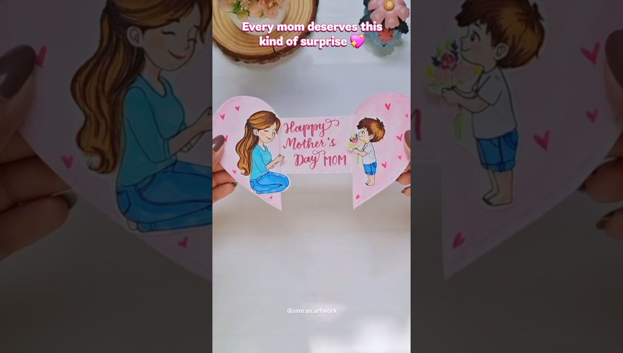 DIY Mother’s Day Card Ideas 💡 💖 #shorts