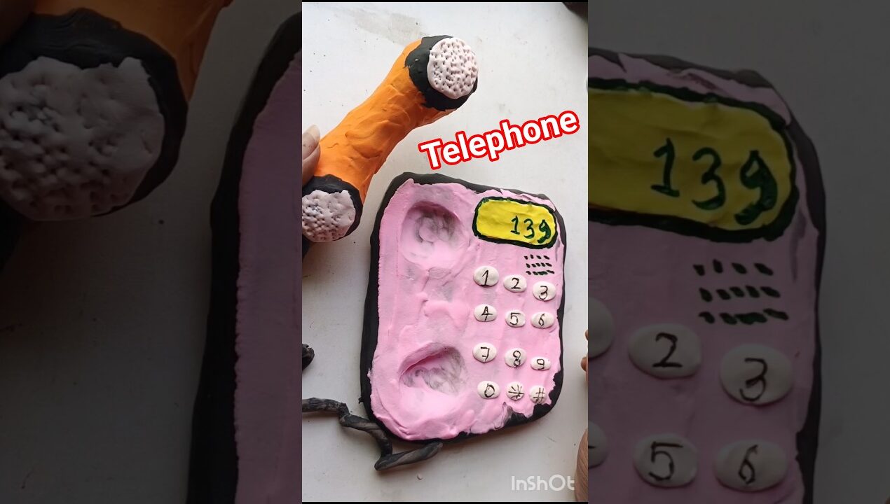 Diy idea‼️🚨How to make Telephone easily by super clay📞✨#diy #clayart #claycraft #clay #craftyhome