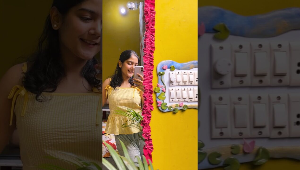 Switchboard makeover😍🪷✨#diy #makeover #artshorts #decor #diycrafts #craft #aestheticroomdecor #art