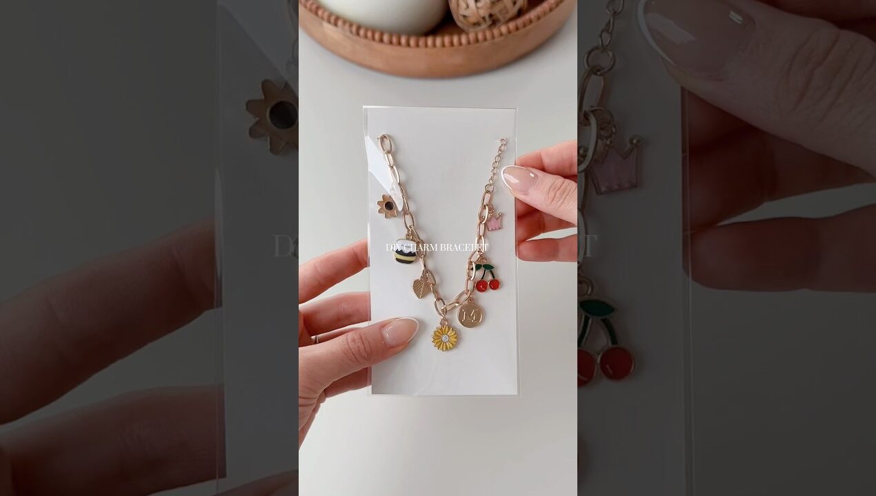 DIY Charm bracelet for my mom 🥹💛🍯🌻 #charmbracelets #charmnecklace #charms #asmr #diy