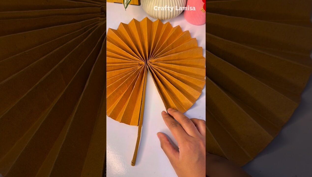 DIY Paper Fan 🪭😵 #diy #paperfuan #shorts #crafts #viralshorts #trending #viral #carft #handmade