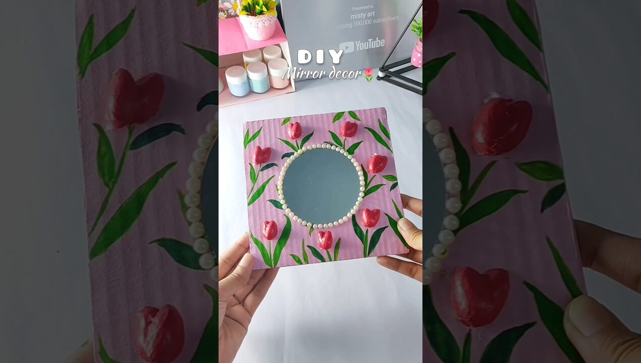 Diy mirror decor #diy #craft #artshorts