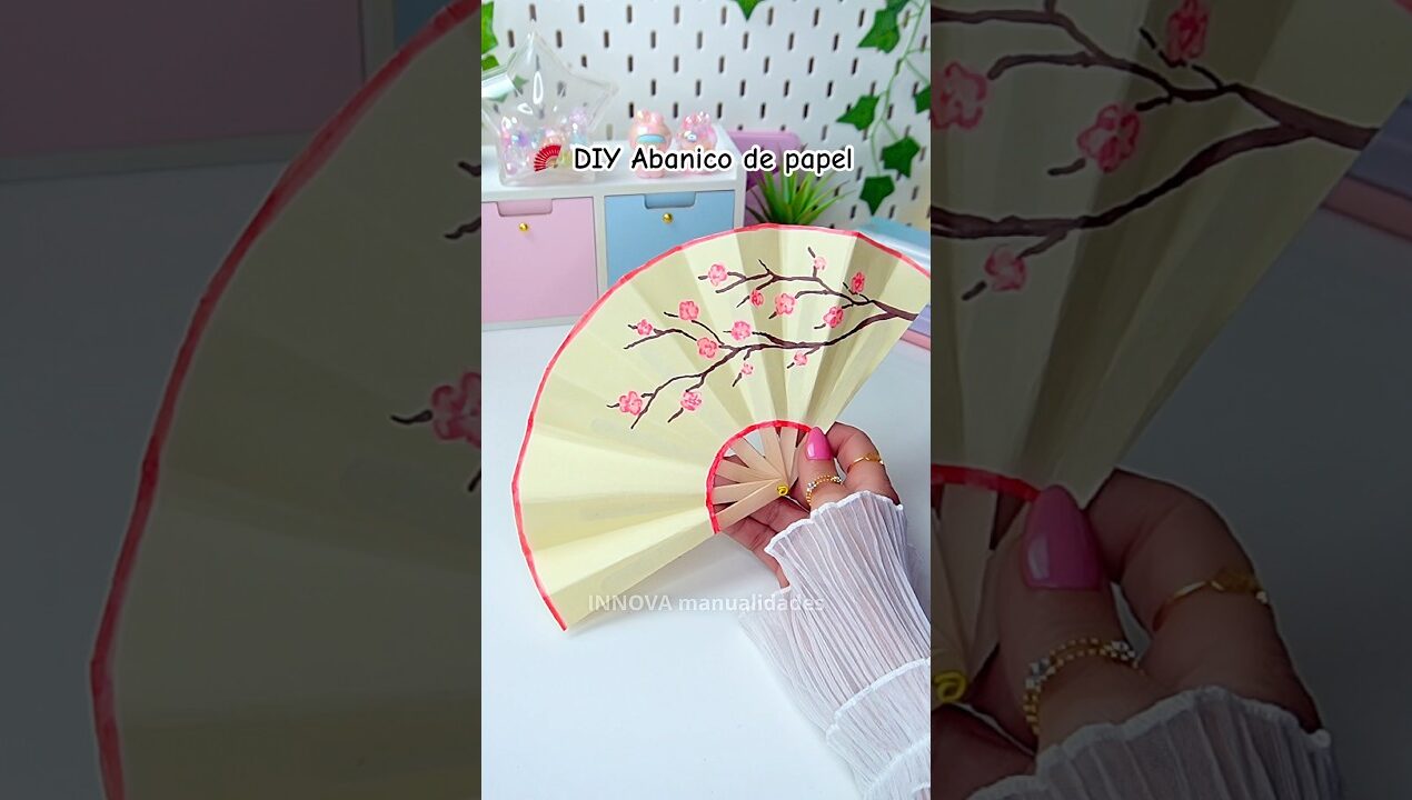 DIY Abanico de papel 🪭 Manualidades de papel fáciles