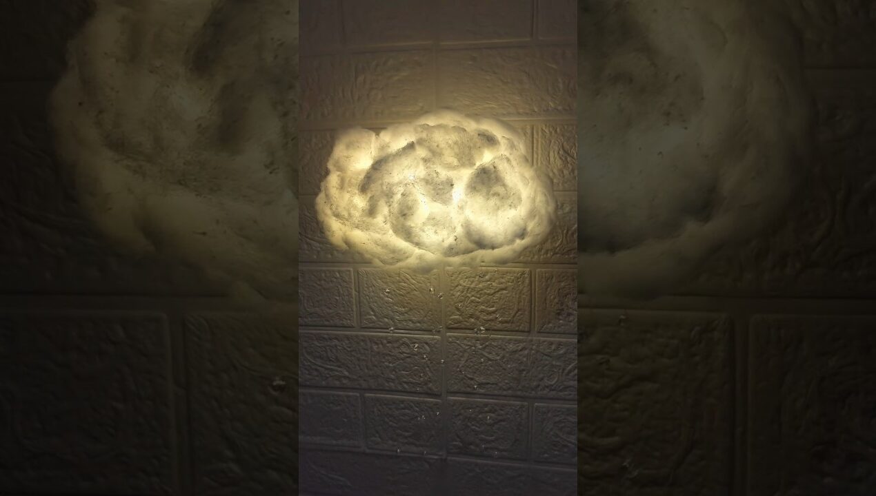 DIY Cloud Lamp | Easy Room Decor Idea #shorts #viralshorts #homedecor #diylamp #diy #clouds