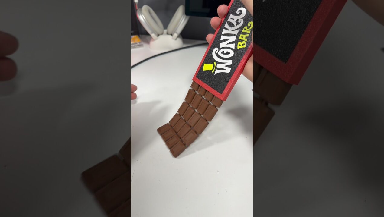 I 3D Printed the Wonka Chocolate! 😂 #shorts #3dprinting #diy