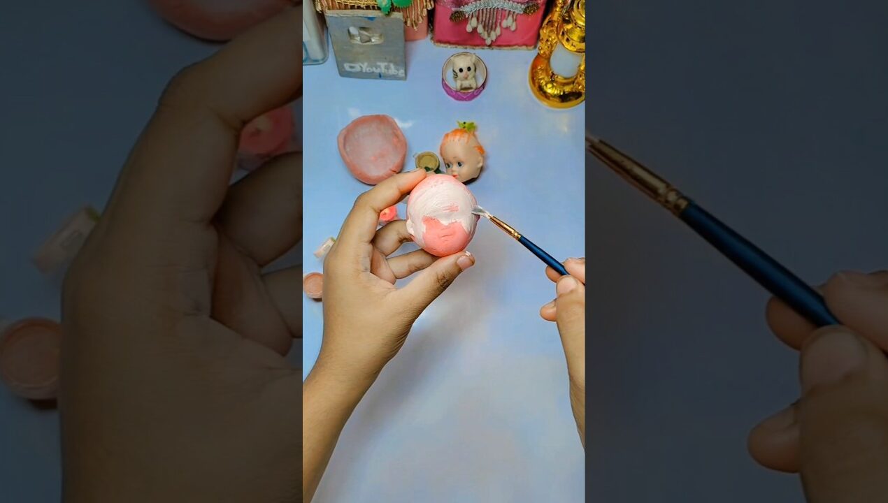 DIY পুতুলের মাথা দিয়ে বানালাম  পুতুলের মাথা 😱😹🌷#shorts #shortsfeed #craft #foryou #diy