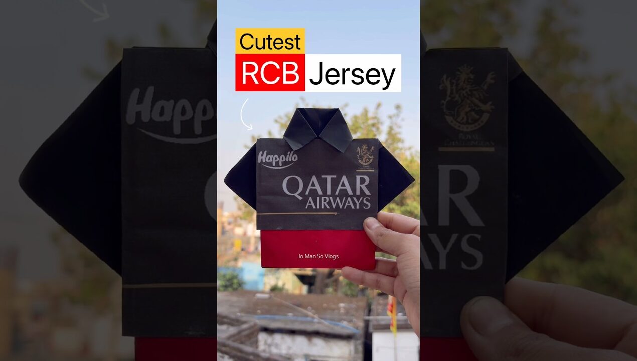 Smallest🫡RCB Jersey Ever #shorts #rcb #ipl #diy #trending #jomansovlogs