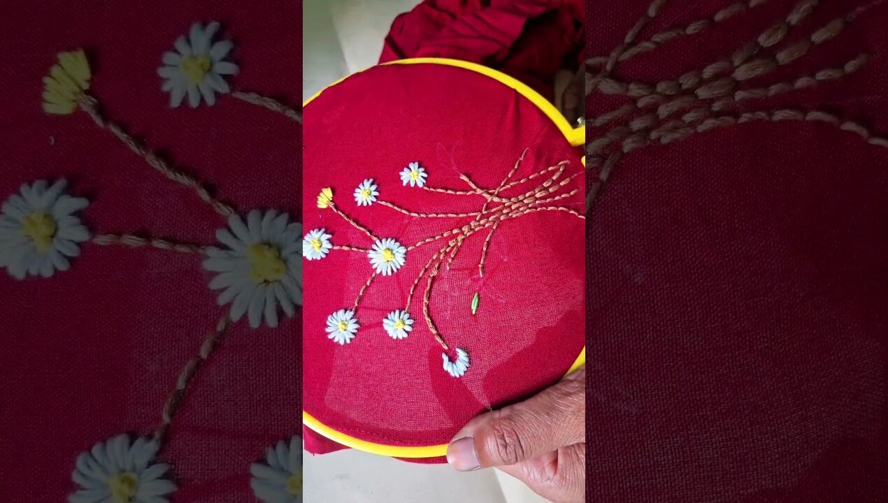 Embroidery Flowers 🌺 Wark Craft DIY Ideas #craft #diy #flowers #embroidery