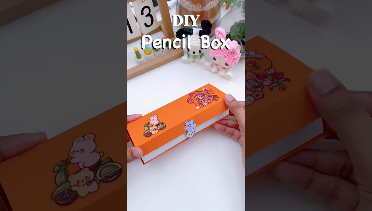 Try this Super Easy Pencil Box Idea from Paper at Home #diy #craft #shorts #trendingshorts #school