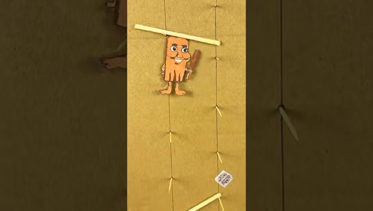 Handmade Climbing Puppet Tung Tung Sahur #diy #shortsvideo