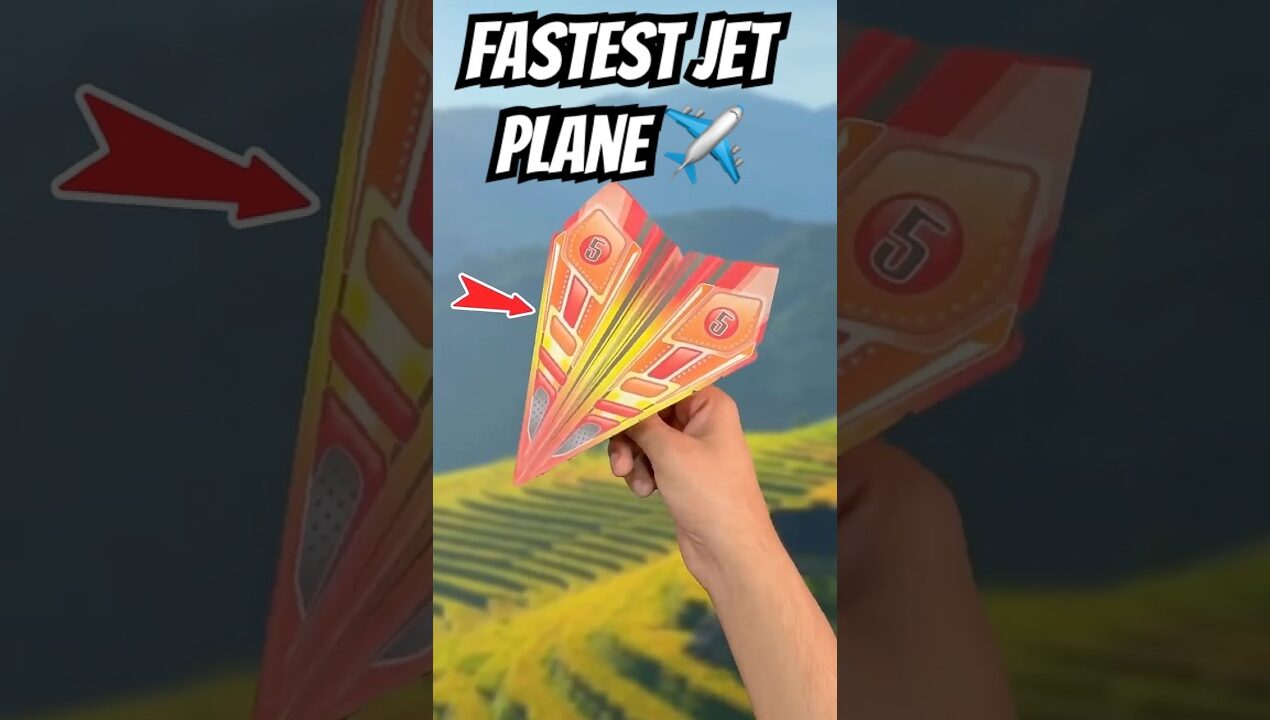 How to make homemade origami jet paper plane #diy #craft #origami #papercraft #shorts #paper